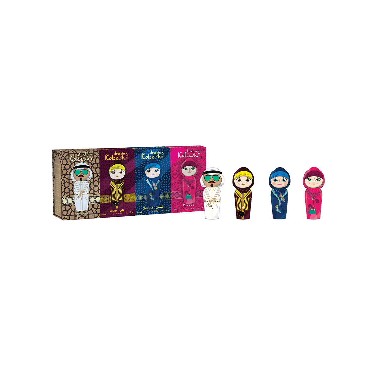 Arabian Kokeshi Miniatures 4X5 ml